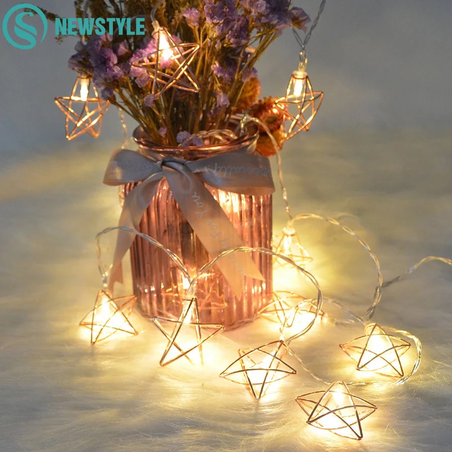 

1.5M 10 Leds Star String Light AA 150CM Battery Operated Fairy Light for Home Living Room Holiday Party Wedding Decoration
