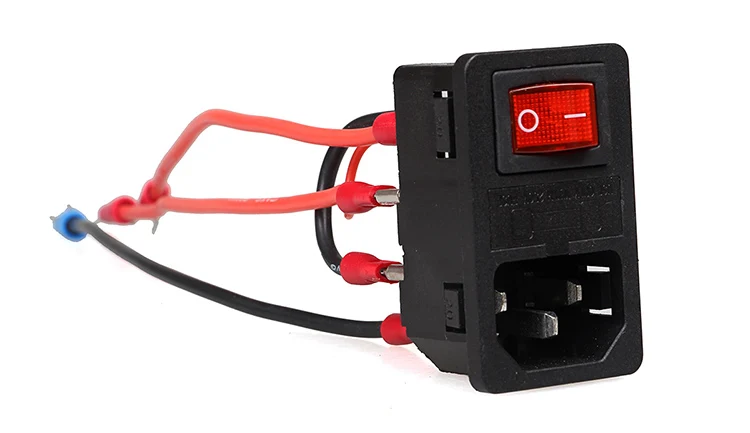 

funssor 3D Printer Parts 110V/220V 15A Power Supply Switch Male Socket with Fuse for 3D Printer DIY 3D Printer Accessories