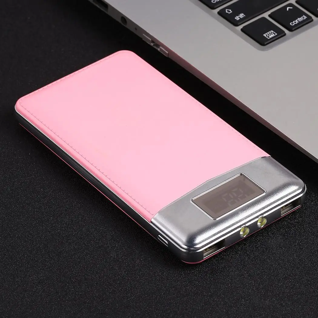 

2000mAh General Portable Dual USB External Li-Polymer Battery Charge Phone Power Bank Candy Color External Battery