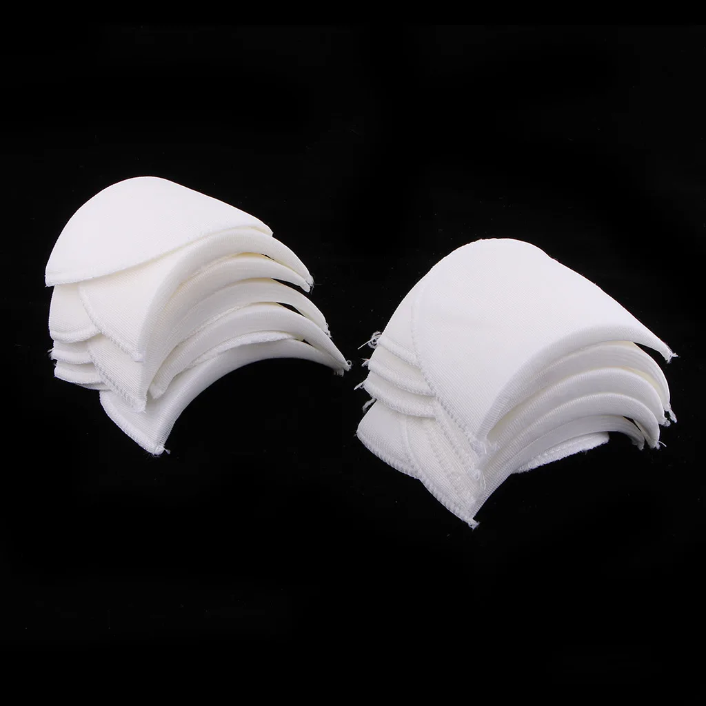 Pair of 6 Large Suits Shoulder Pads for Women Men Coats Jackets White Sewing Products Lingerie Accessories