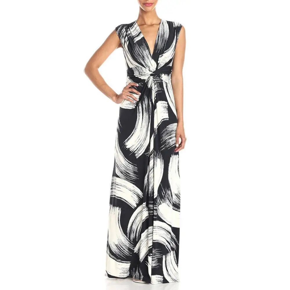 

Maxi Dress Boho Women Summer Sleeveless Floral Evening Party Beach Long Dress