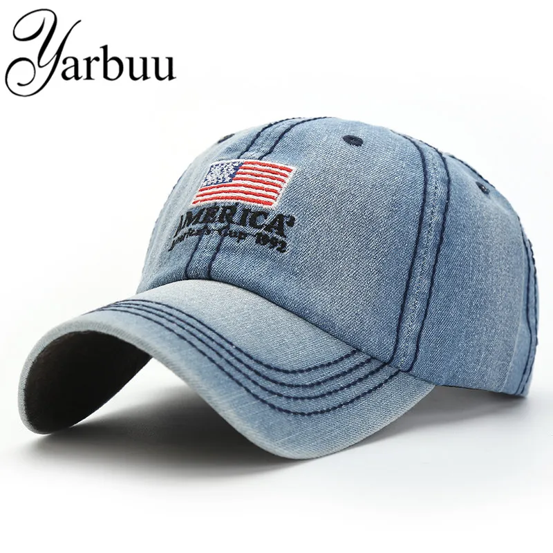 

[YARBUU] Baseball caps 2017 new fashion jean cap for men and women high quality casual hat Letter embroidery hats free shipping