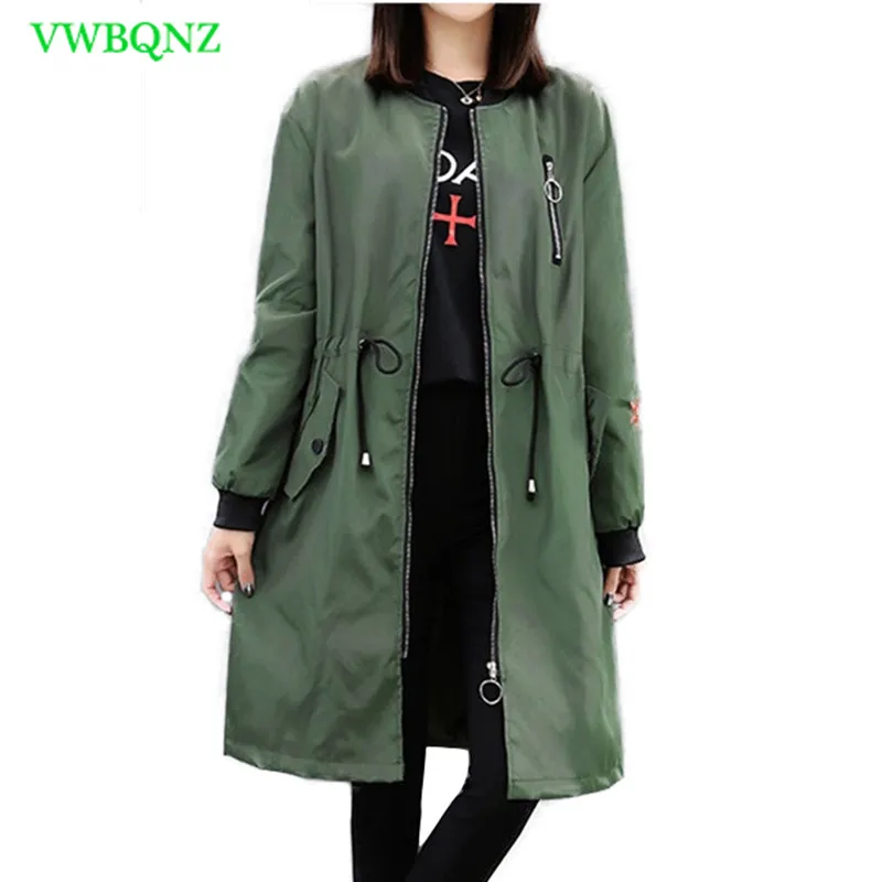 Spring Autumn New Windbreaker Coat Women Fashion Loose