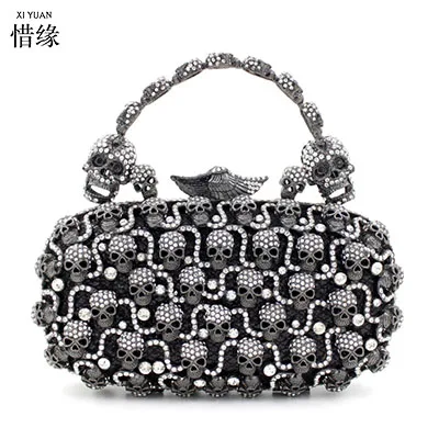 XIYUAN Брендовая женская Роскошная вечерняя сумка через плечо с полностью алмазным