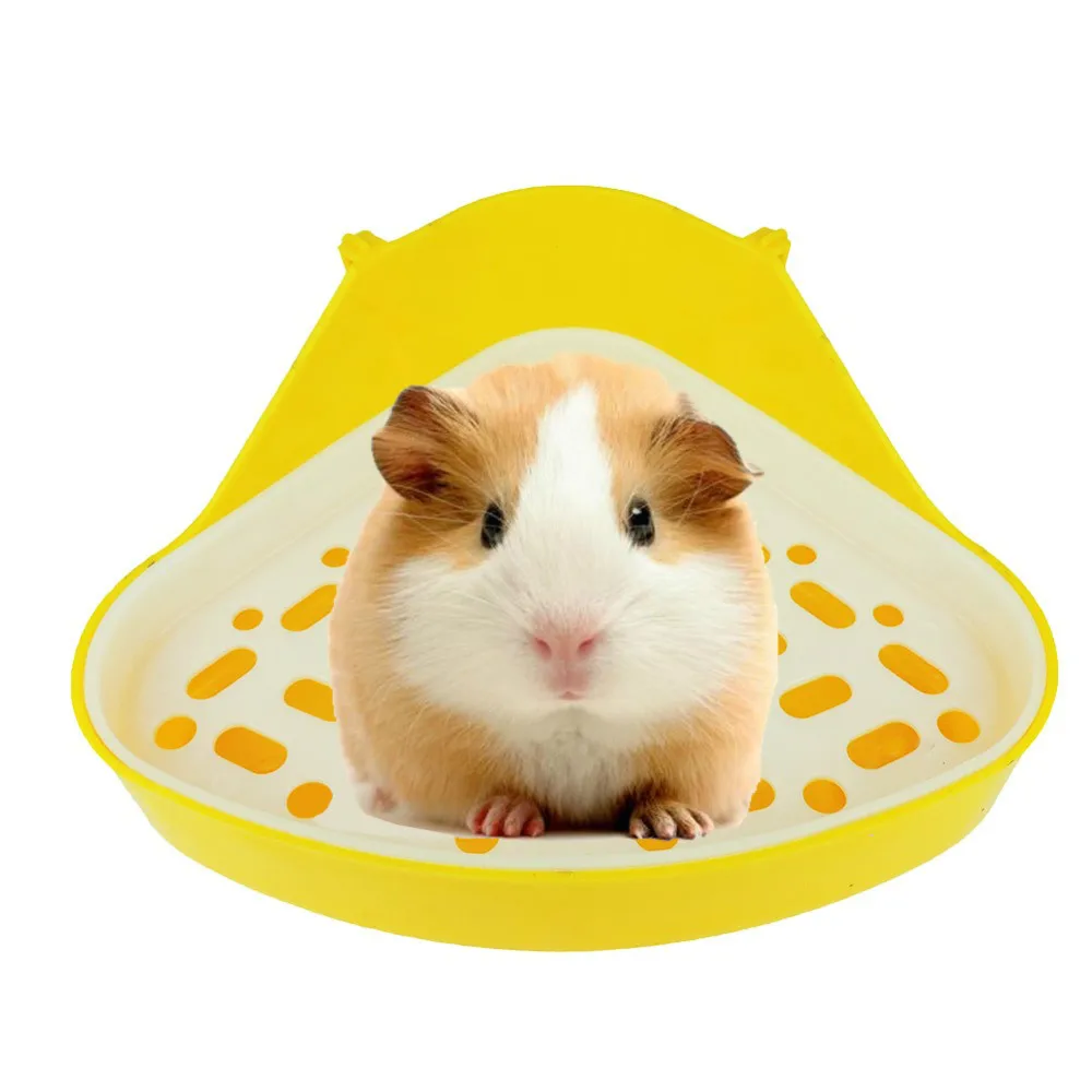 1 PCS Yellow Pet Hamster Cat Rabbit Pee Toilet Small Animal Pets Litter