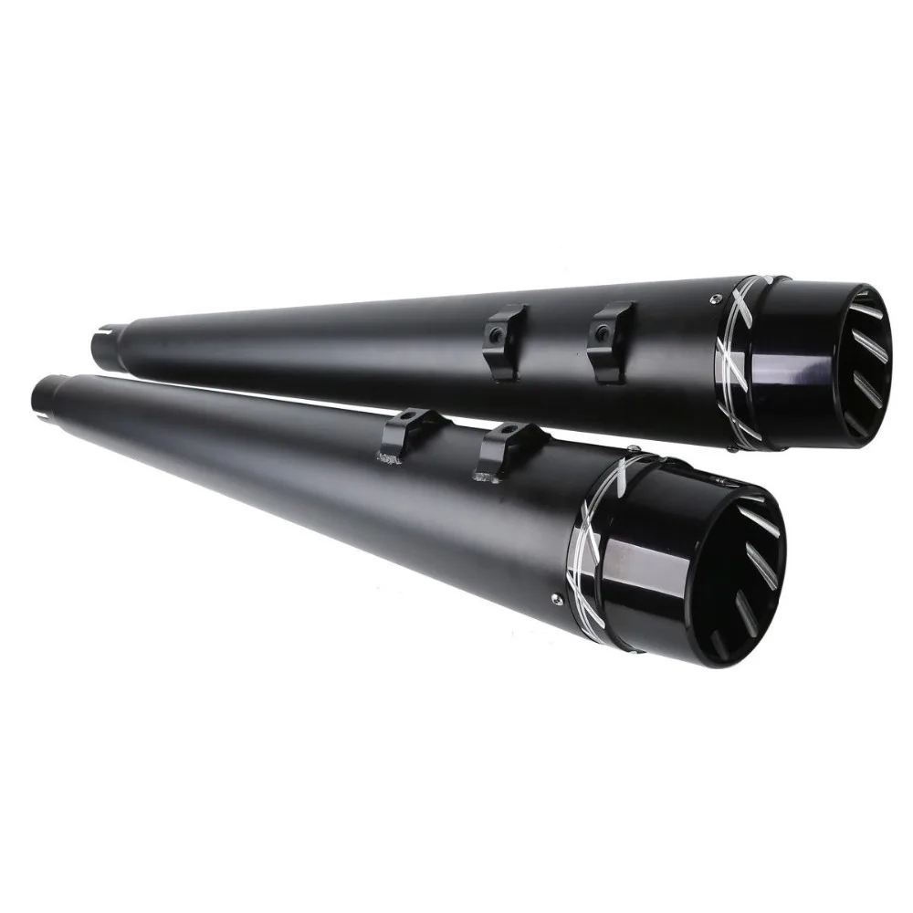 

Motorcycle 4" Megaphone Slip-on Mufflers Exhaust Pipes For Harley Touring Road King Electra Street Glide 1995-2016