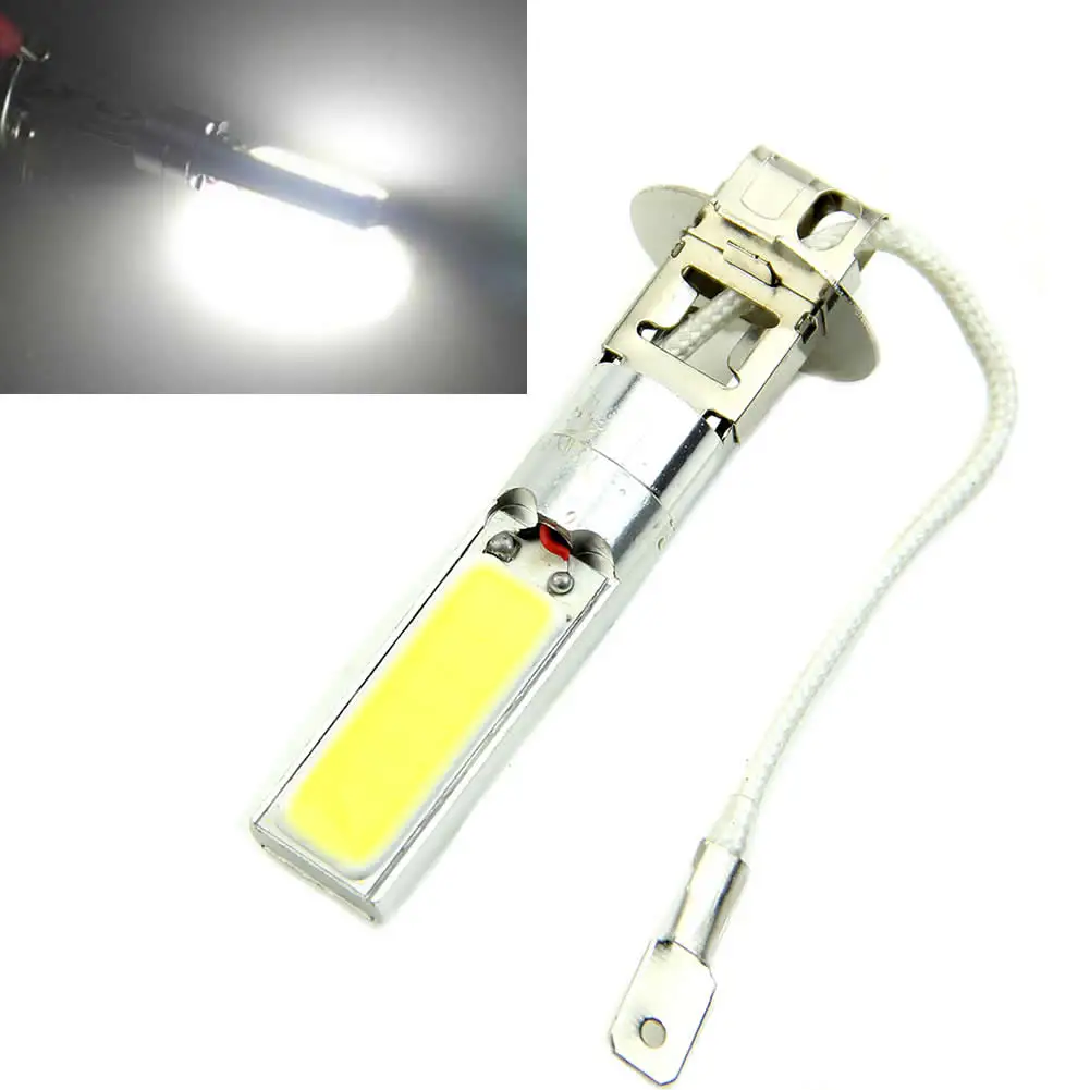 

Drop Ship Super Bright White LED H3 COB Light Bulb Fog Running Light Bulb Headlight DC 12V