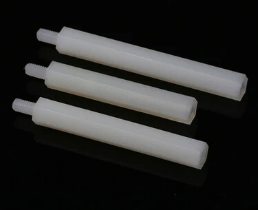 

200pcs M2.5*12+6 mm Hexagon nylon column Single head isolation column support interval column Nylon plastic sticks