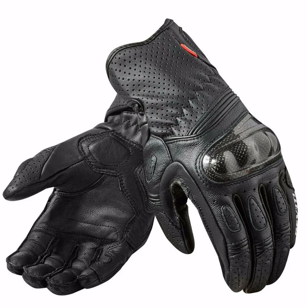 

Revit Leather Motorcycle Gloves Black Moto Road Racing Gloves Carbon Fiber Bicycle Cycling Motorbike Riding Glove