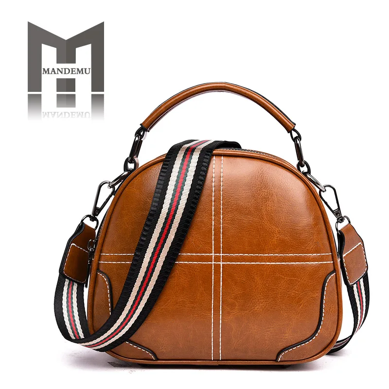 

HOT Circular Design Fashion Women Shoulder Bag Leather Women's Crossbody Messenger Bags Ladies Purse Female Round Bolsa Handbag