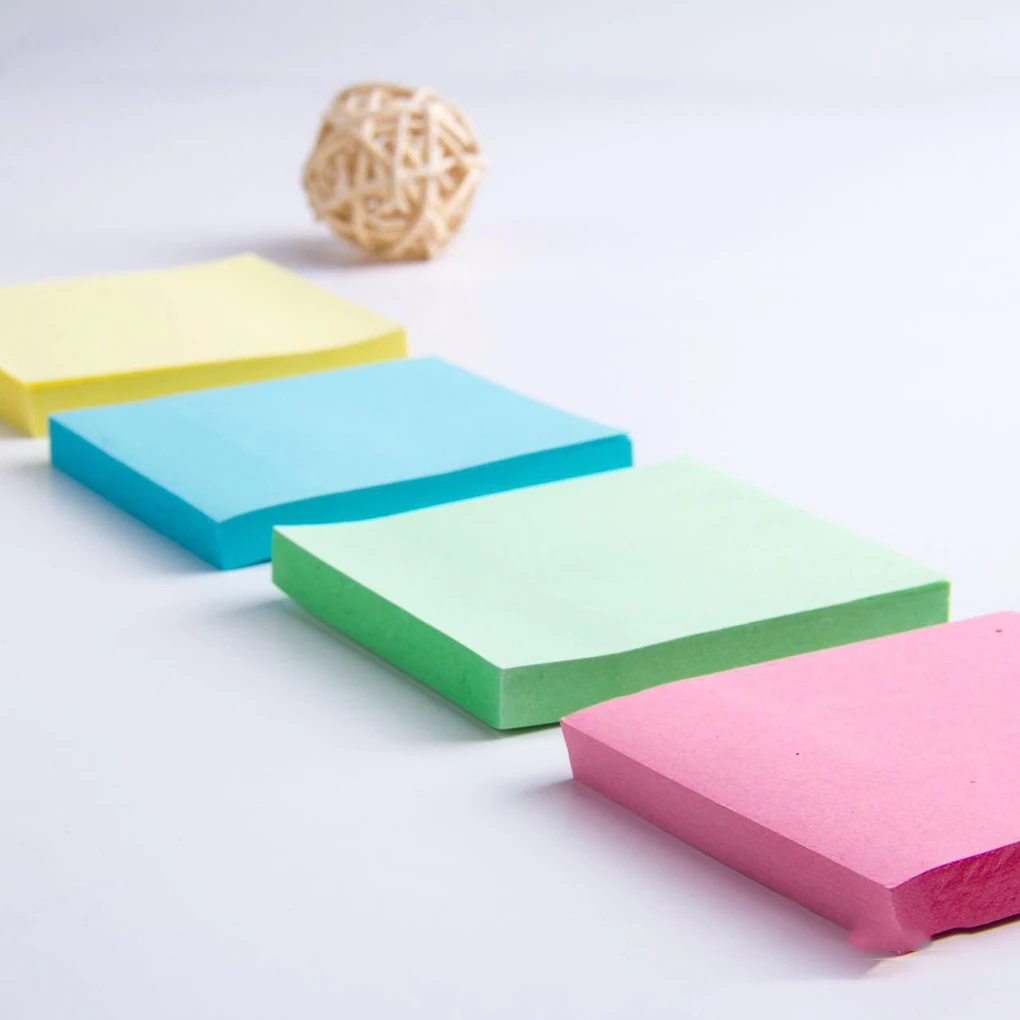 

Office Stationery Sticky Notes Square Soild Color Memo Pad Sticker Bookmark Point It Marker Memo Sticker Paper