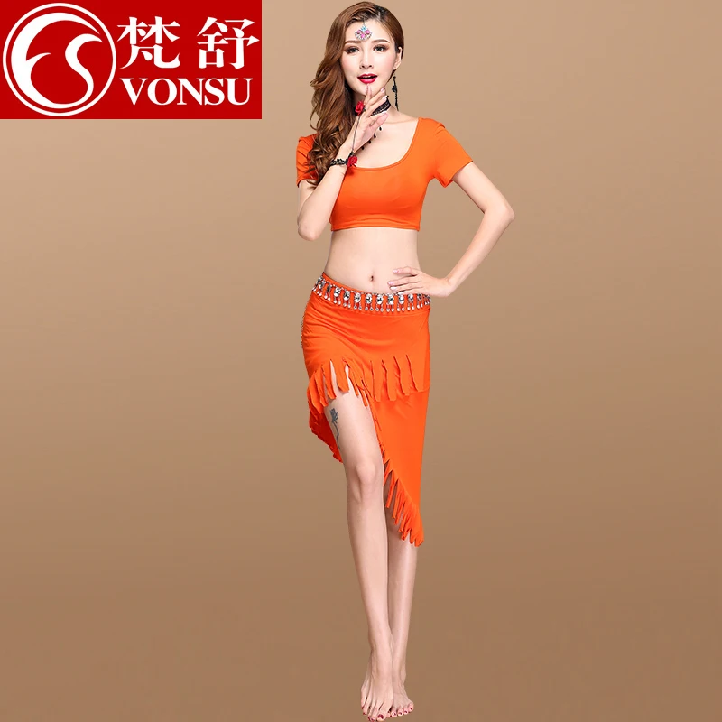 4pcs Lady Belly Dress Suit Top And Skirt Female New Belly Dance Costumes Sumba Dancing Exercises