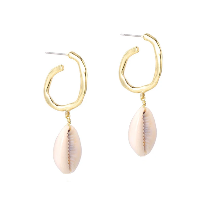 

Natural Shell Pendant Earrings Woman Geometric Earrings Large earrings for women gifts Jewelry Earrings 2019 P404-P407