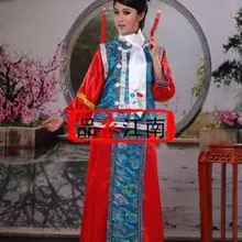 Красный китайский древний традиционный драматургического Цин-Инфанта династия принцессы показать костюм халат платье с Кепки