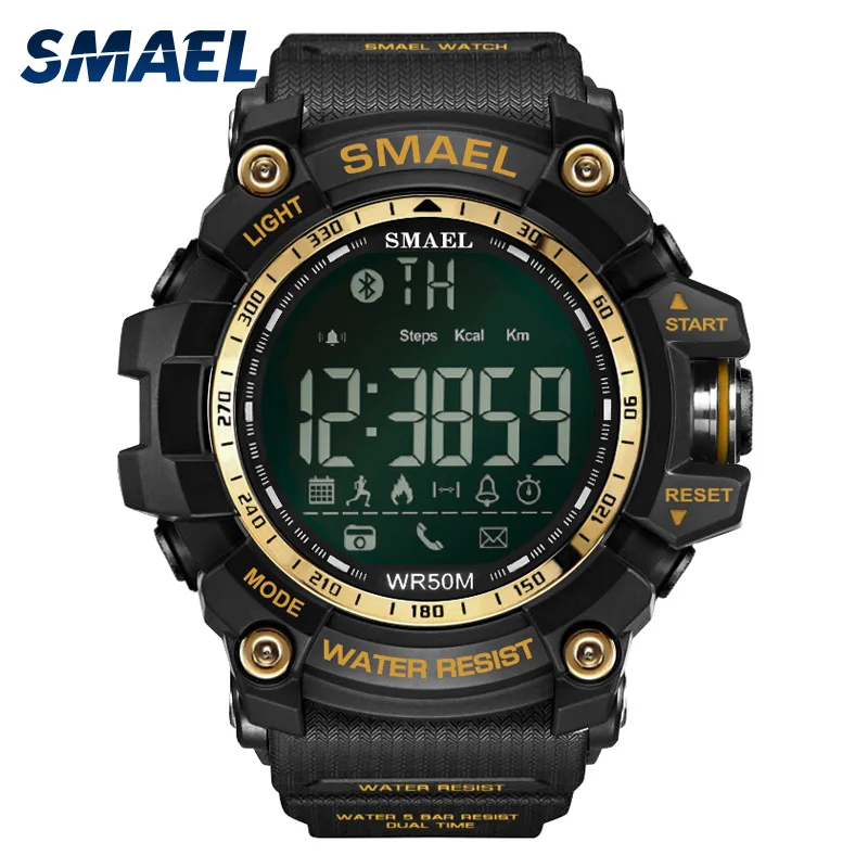 

Men Dress Sports Digital Watch Bluetooth Link Smart Chronograph Pedometer Calorie Outdoor Running Wristwatches
