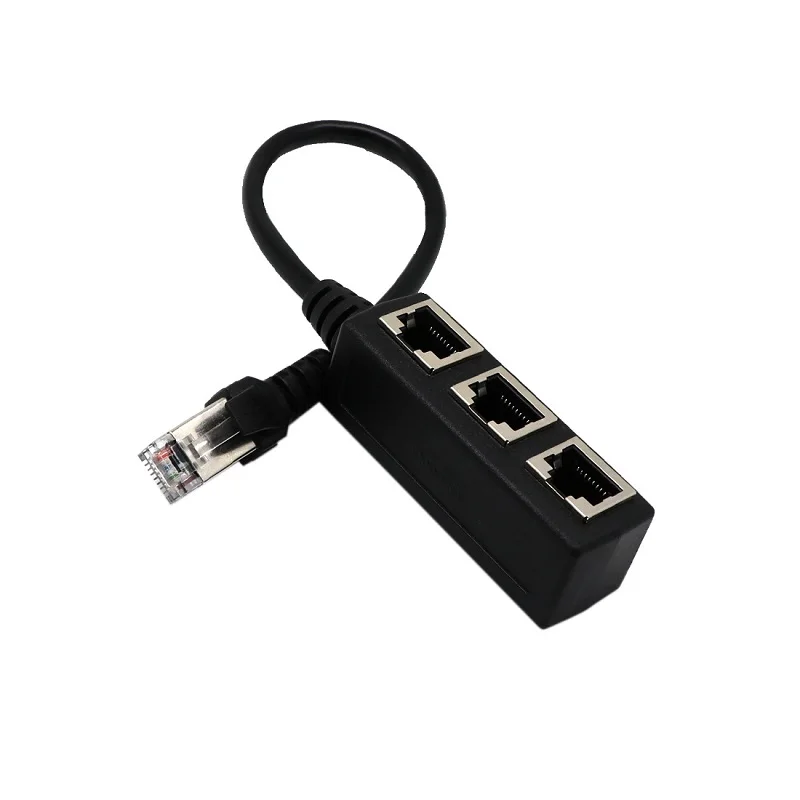 3 шт. RJ45 Сплиттер удлинитель LAN Ethernet сетевой адаптер штекер на гнездо для