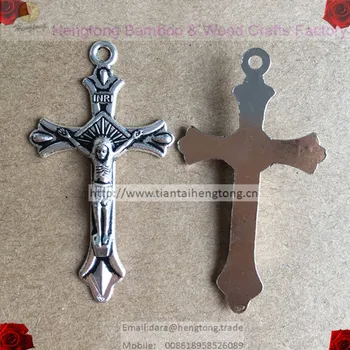 

Free shipping 80pcs/pack cheap one hole alloy rosary cross italy cross,religious alloy cross,crucifix in antique silver color