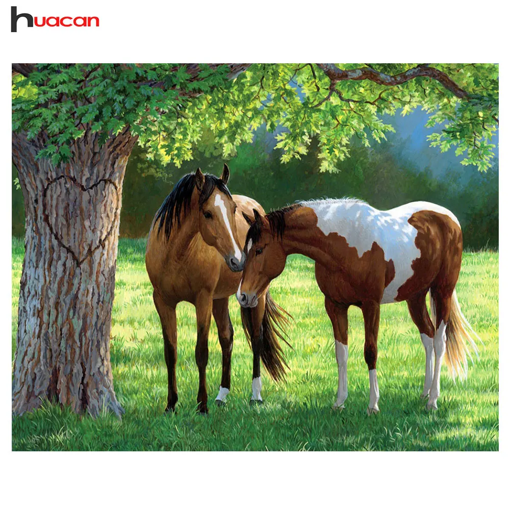 

Full Square Diamond Embroidery Horse in Love Pattern Diamond Painting Rhinestone Home Decoration Handmade Arts DIY Hobby