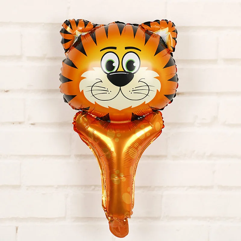 50 шт. мини Ручные воздушные шары в форме животных Тигр Лев Зебра джунгли вечерние воздушные шары из фольги для детей день рождения Декор