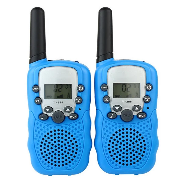 1 шт. T-388 Walkie Talkie Игрушки для детей 0,5 Вт 22CH ЖК-дисплей двухсторонний детский радио домофон для детей день рождения Рождественский подарок - Цвет: Синий