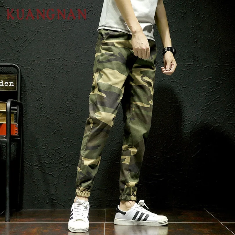 KUANGNAN Green Camo Pants Men Jogger Camouflage Streetwear Joggers Men