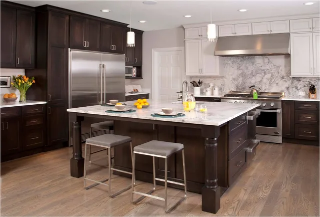 Armário de cozinha 2017 novo estilo de madeira maciça móveis de cozinha