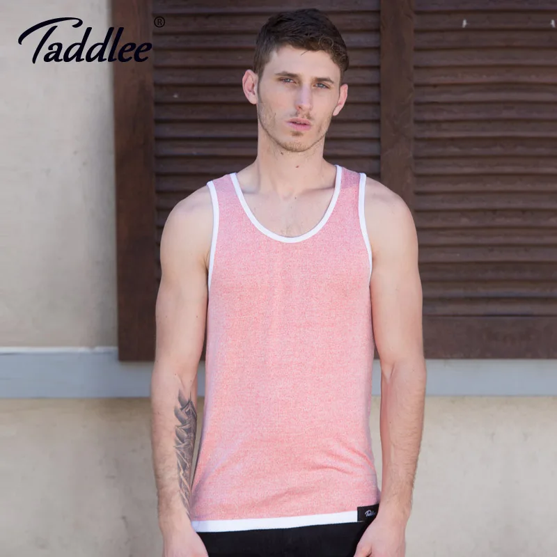

Taddlee Brand Men Tank Top Sleeveless Cotton Fashion New 2018 Tees Clothes Bodybuilding Solid Color Vest for Man Muscle