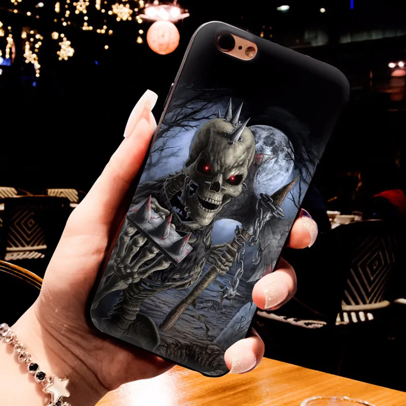 Skull Skeleton Hybrid Phone Case For iPhone