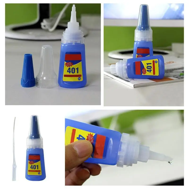 

Quick Dry Universal Glue 401 Rapid Fix Instant Fast Adhesive 20g Bottle Stronger Super Glue Multi-purpose Handmade Jewelry Stone