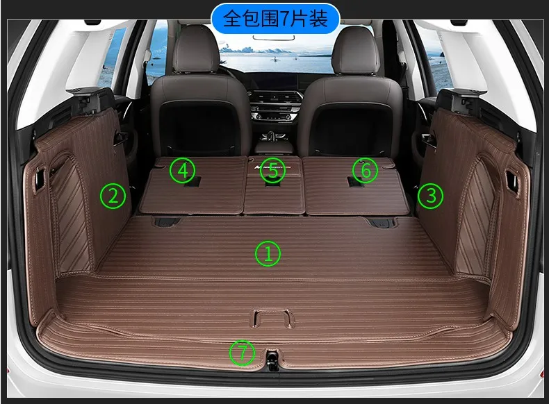 Для BMW X3 G01 G08 2018 2019 полный задний багажник ЛОТОК лайнер Грузовой Коврик для защиты