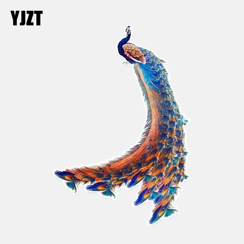 YJZT 10.5*15.1CM Peacock Decor Car Modelling Sticker Graphic Accessories 11A0009 | Автомобили и мотоциклы