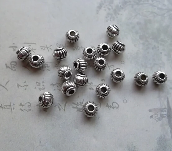 15pcs Tibetan silver folded metal spacer beads h2499 