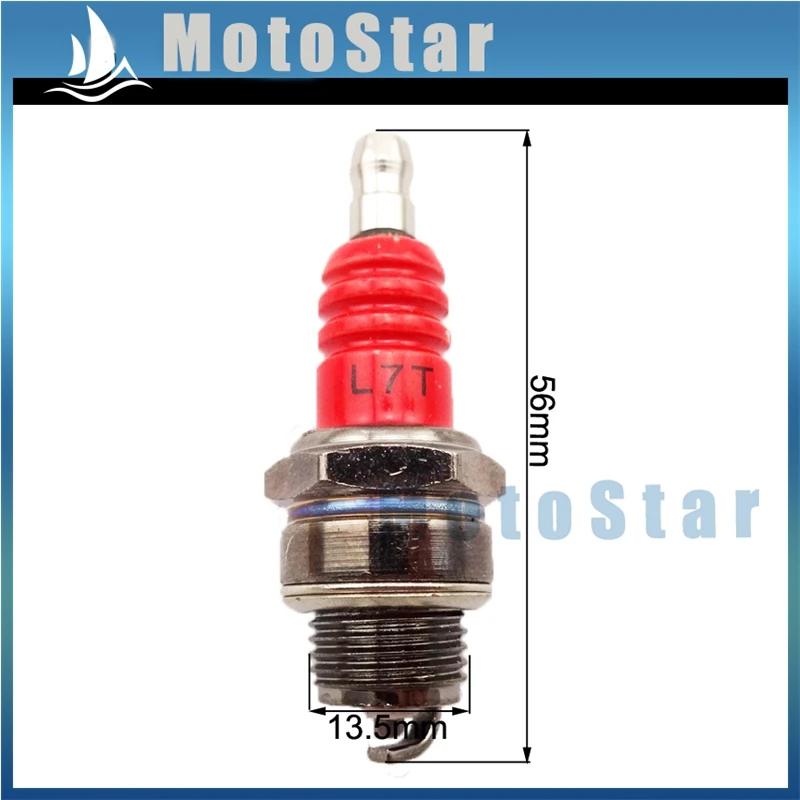 

Red L7T Ignition Spark Plug For 2 Stroke 47cc 49cc Engine Minimoto Goped Scooter Mini Dirt ATV Quad Pocket Bike