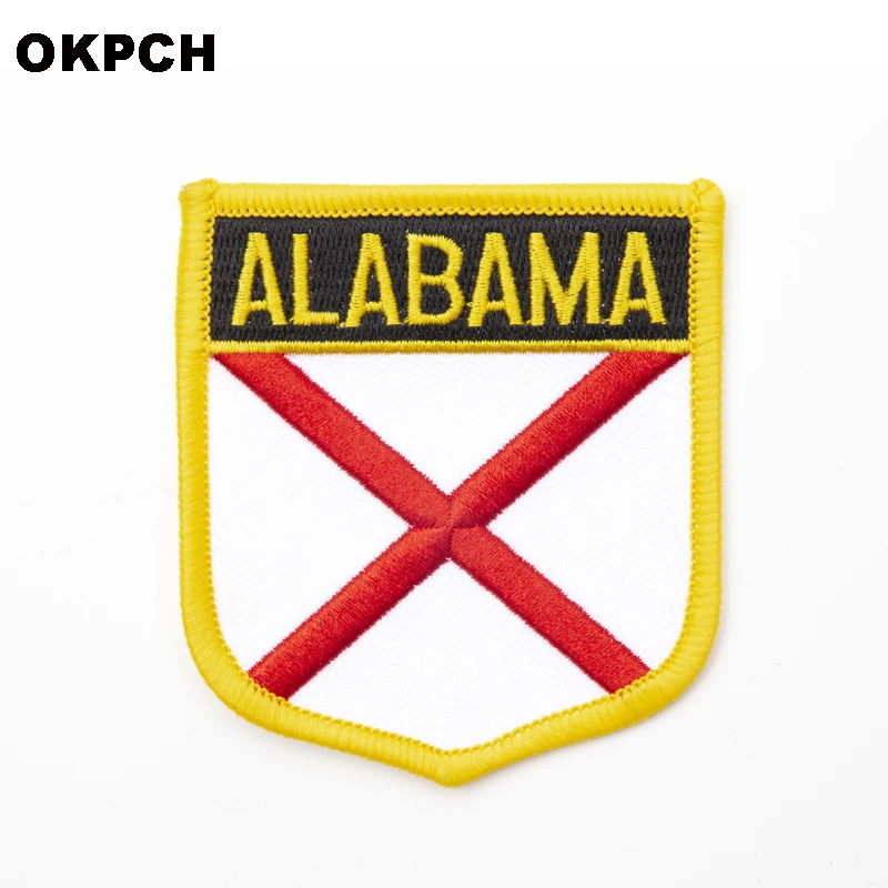 U.S.A Alabama State Iron On Badge Embroidered Clothes For Clothing Stickers Garment 10pcs 6*7cm UPI-0196-S | Дом и сад