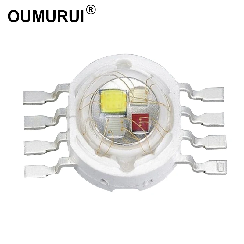 

100pcs 4W 12W LED RGBW High power Lamp RED GREEN BLUE WHITE combination eight Legs 350mA/700mA 38mil/45MIL Free shipping