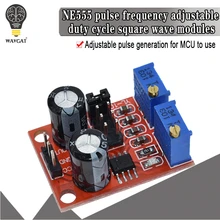 1 pces ne555 freqüência de pulso, módulo ajustável do ciclo de trabalho, gerador quadrado/retangular do sinal da onda, motorista do motor de passo