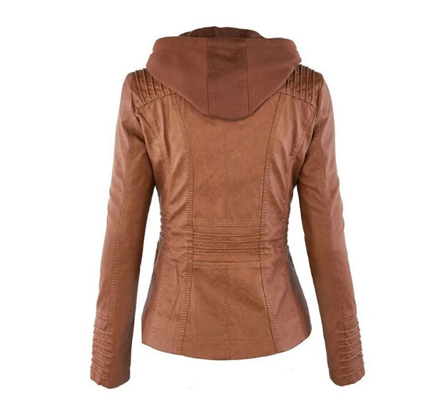 Хит, осенне-зимняя Модная брендовая женская куртка из искусственной кожи, мотоциклетная кожаная куртка на молнии, приталенная короткая Дизайнерская куртка из искусственной кожи