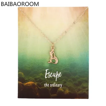 

12pcs New Arrived Fashion Jewelry Silver Color Escape The Ordinary The Little Mermaid Chocker Necklace Pendant For Women Girl
