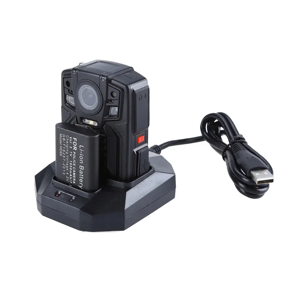  BOBLOV HD66-02 64GB HD 1296P Mini Camcorder 33MP Security Police Body Camera Night Vision Video Rec