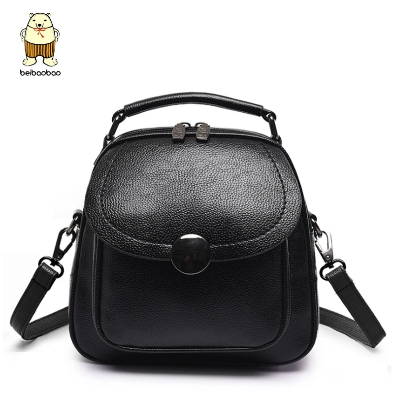 

Beibaobao 2018 New PU Leather Backpacks For Teenage Girls Fashion Women Backpacks Multi-function School Students Backpacks B035