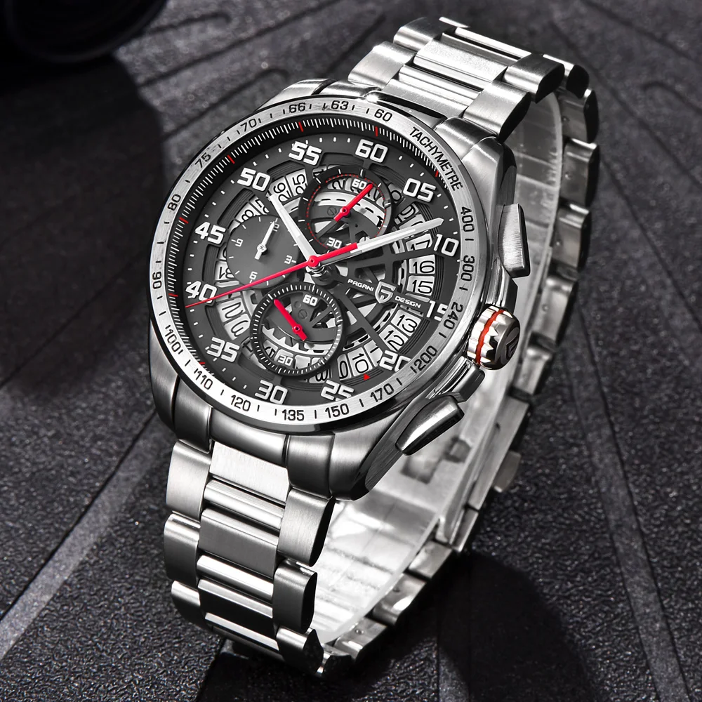 Часы мужские наручные PAGANI Дизайн Топ Элитный бренд спортивный хронограф Для мужчин часы Водонепроницаемый кварцевые часы Relogios Masculino saat