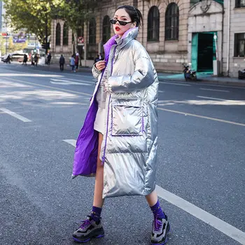 

2020 Autumn Winter Duck Down Coat Fashion Long Down Jacket Women Hooded Thick Warm Ladies Parka Coats Plus Size X980