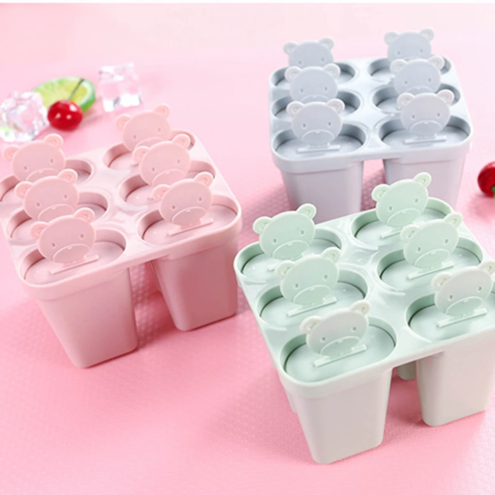 

Ice Cream Mold 6 Grids Reusable Plastic Ice Bar Maker DIY Tools for Homemade @LS
