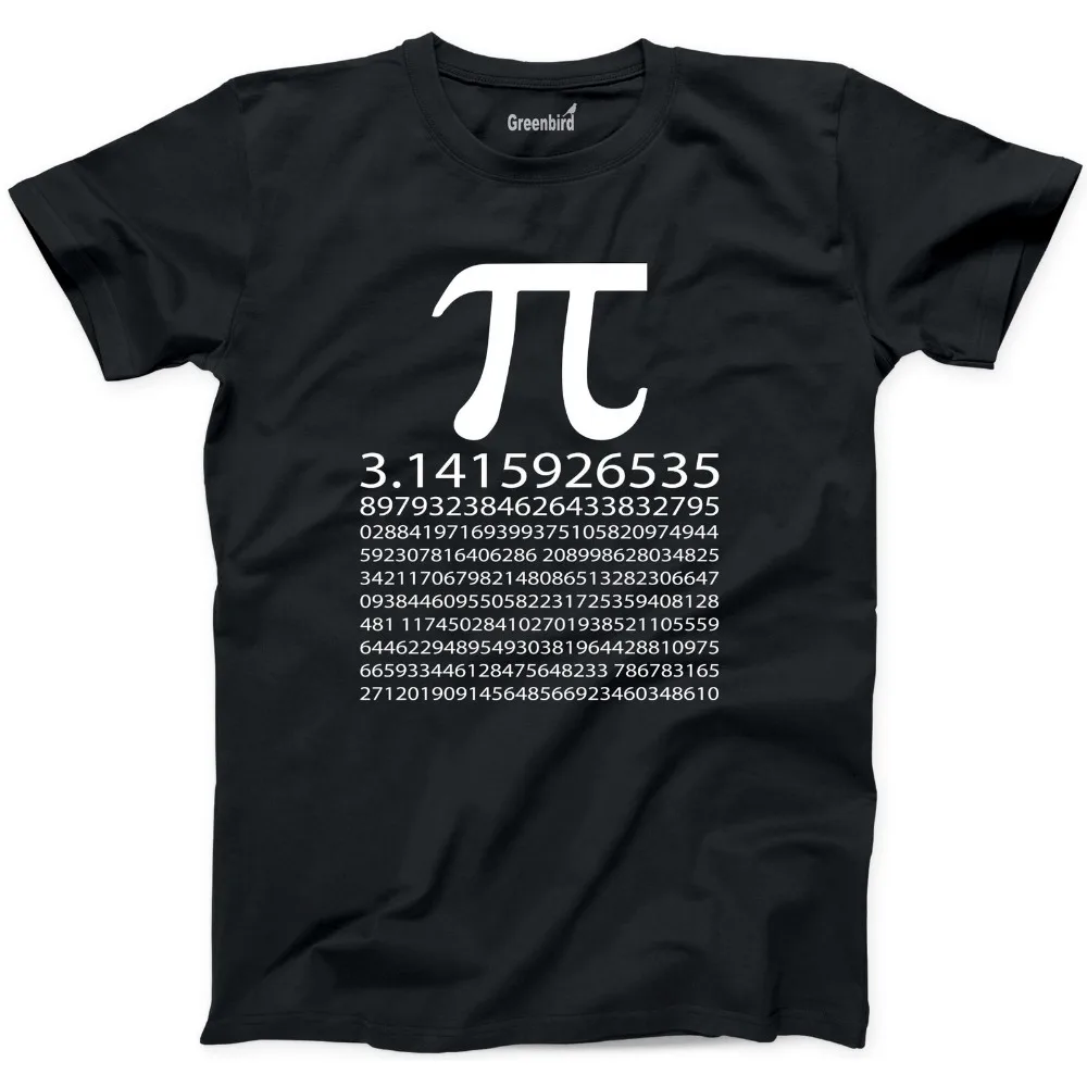 2019 модная одежда с круглым вырезом футболка номером Pi математическая для