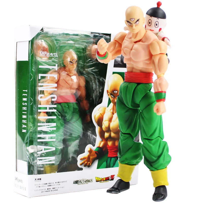 Kopen Dragon Ball Z Tien Shinhan met Chiaotzu PVC DBZ Action Figure Tenshinhan Collectible Model Toy