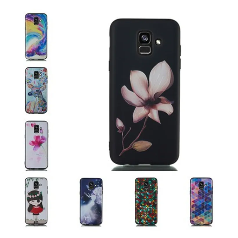 Чехол HEMASOLY для Samsung Galaxy J4 J6 J8 2018 силиконовый чехол мягкий TPU 3D рельефный телефона с