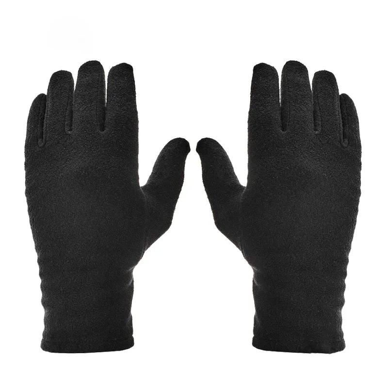 

Winter Sports Warm Fleece Glove Waterproof Full Finger Thermal Outdoors Gloves Women Men Breathable Black Mitten Hiking Gloves