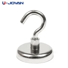 U-JOVAN 1 шт. мини диаметр 42 мм, неодимовый магнит супер сильный круговой крючок для вешалки магниты связанные домашние кухонные