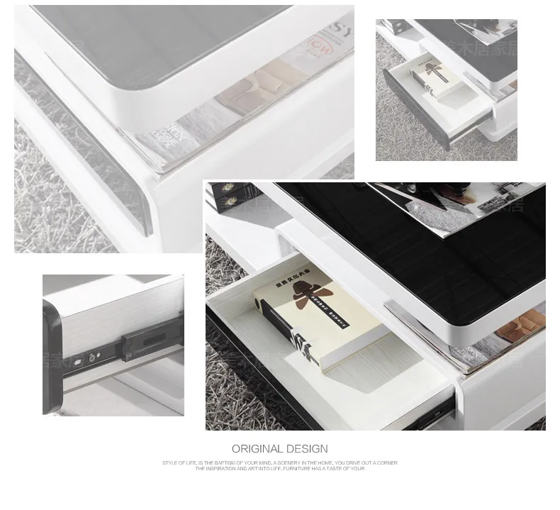 living room home furniture coffee table minimalist modern style wooden mesas rectangle table basse de salon white sehpalar tablo