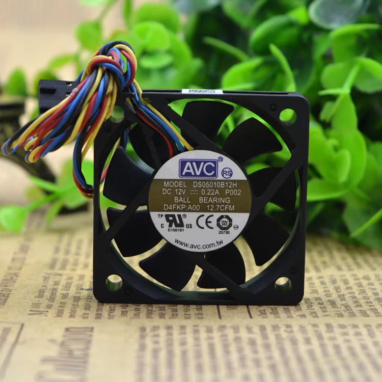Новый оригинальный вентилятор DS05010B12H 5010 12V 0.22A с двойным шаром 4-проводной